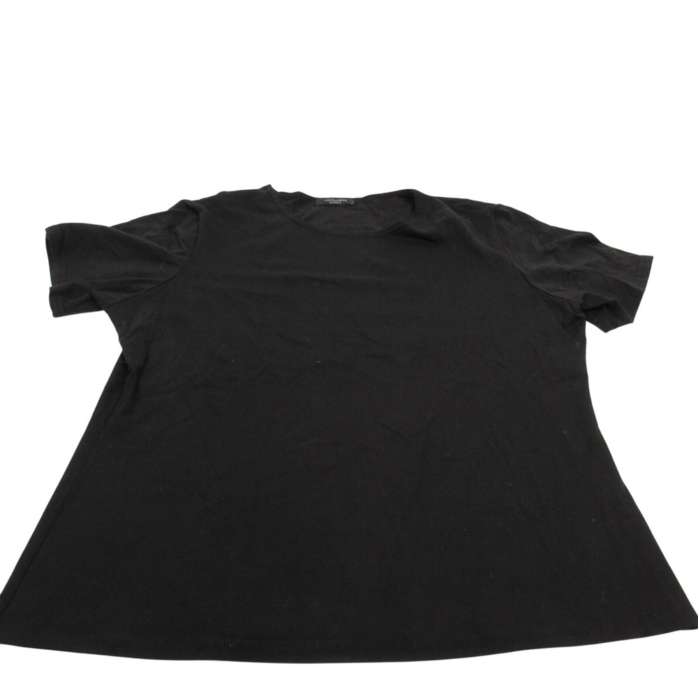 JONDEN WOMEN Black Short Sleeve Crew Neck Tunic Top‎ Plus Size 2X